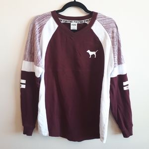 PINK long sleeve top burgundy